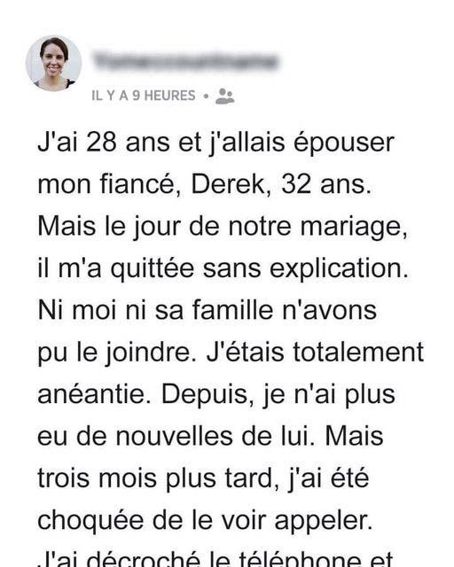 Mon ex-fiancé veut me revoir après m’avoir laissée en plan le jour de notre mariage Qu’est-ce que je fais ?