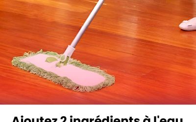 Ajoutez 2 éléments à l’eau avant de nettoyer le sol