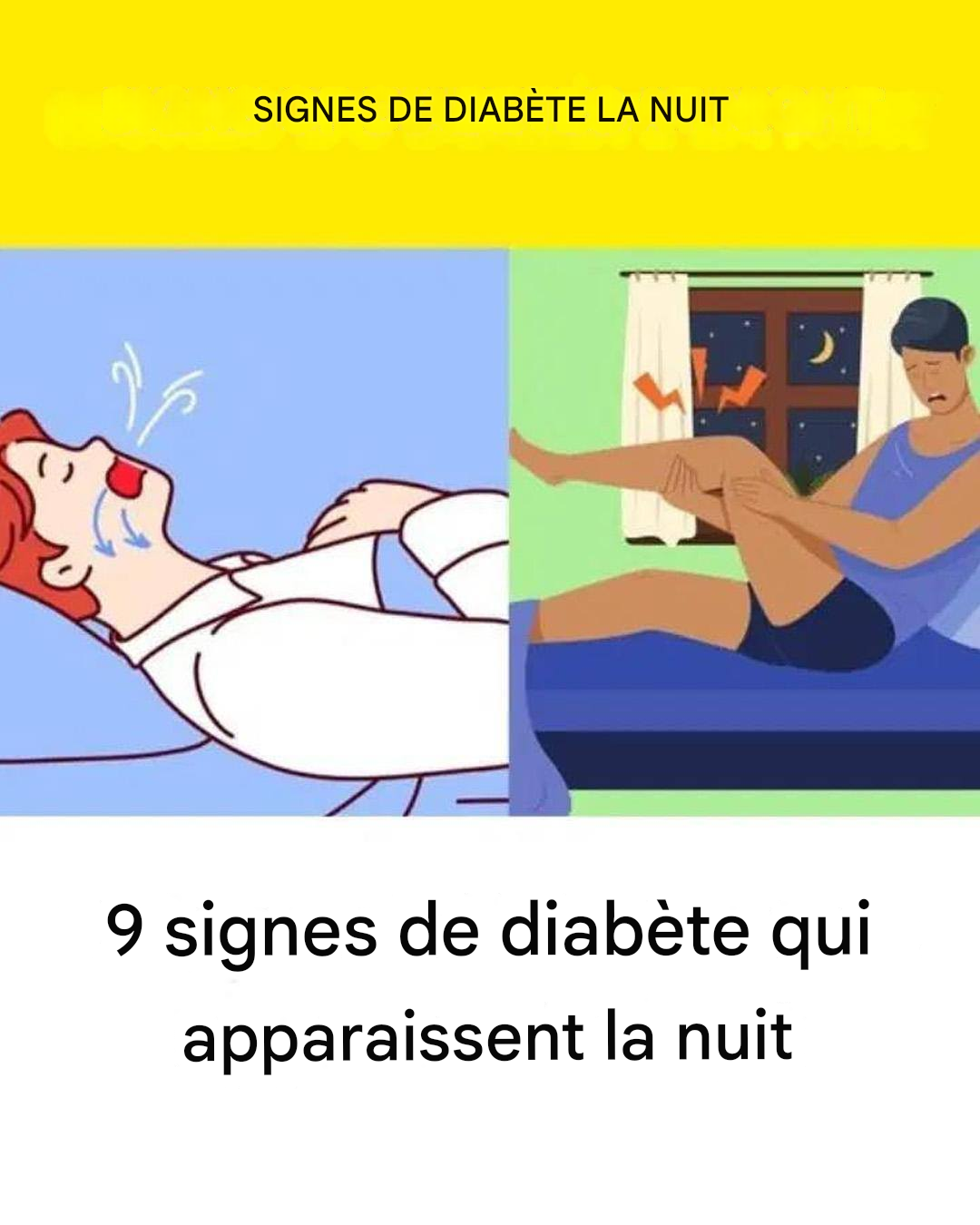 9 signes de diabète qui apparaissent la nuit ?