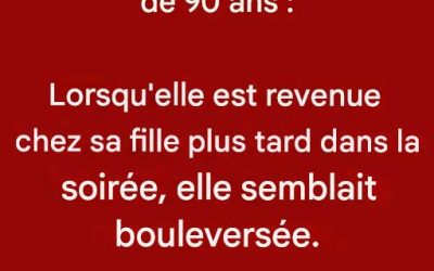 Une veuve de 85 ans est allée à un rendez-vous à l’aveugle..