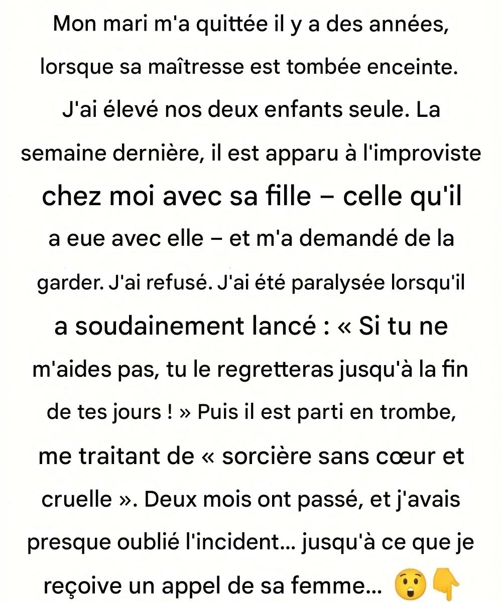 Quand le passé est revenu j’ai choisi de protéger ma paix..