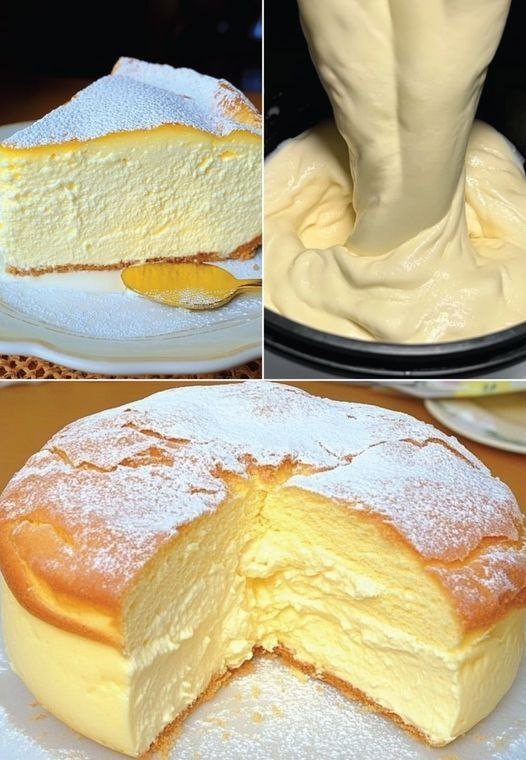 🍰☁️ Gâteau nuage de l’arrière-grand-mère : un dessert sans farine 😮✨ Léger, fondant et incroyablement simple, ce gâteau traditionnel fait avec peu d’ingrédients surprend par sa texture aérienne 😍🥚 Une recette d’antan qui revient aujourd’hui en force pour le plaisir des gourmands 🍮💛 Et vous, aimez-vous les desserts anciens comme celui-ci ? 🤔👇 Dites-nous en commentaire 💬