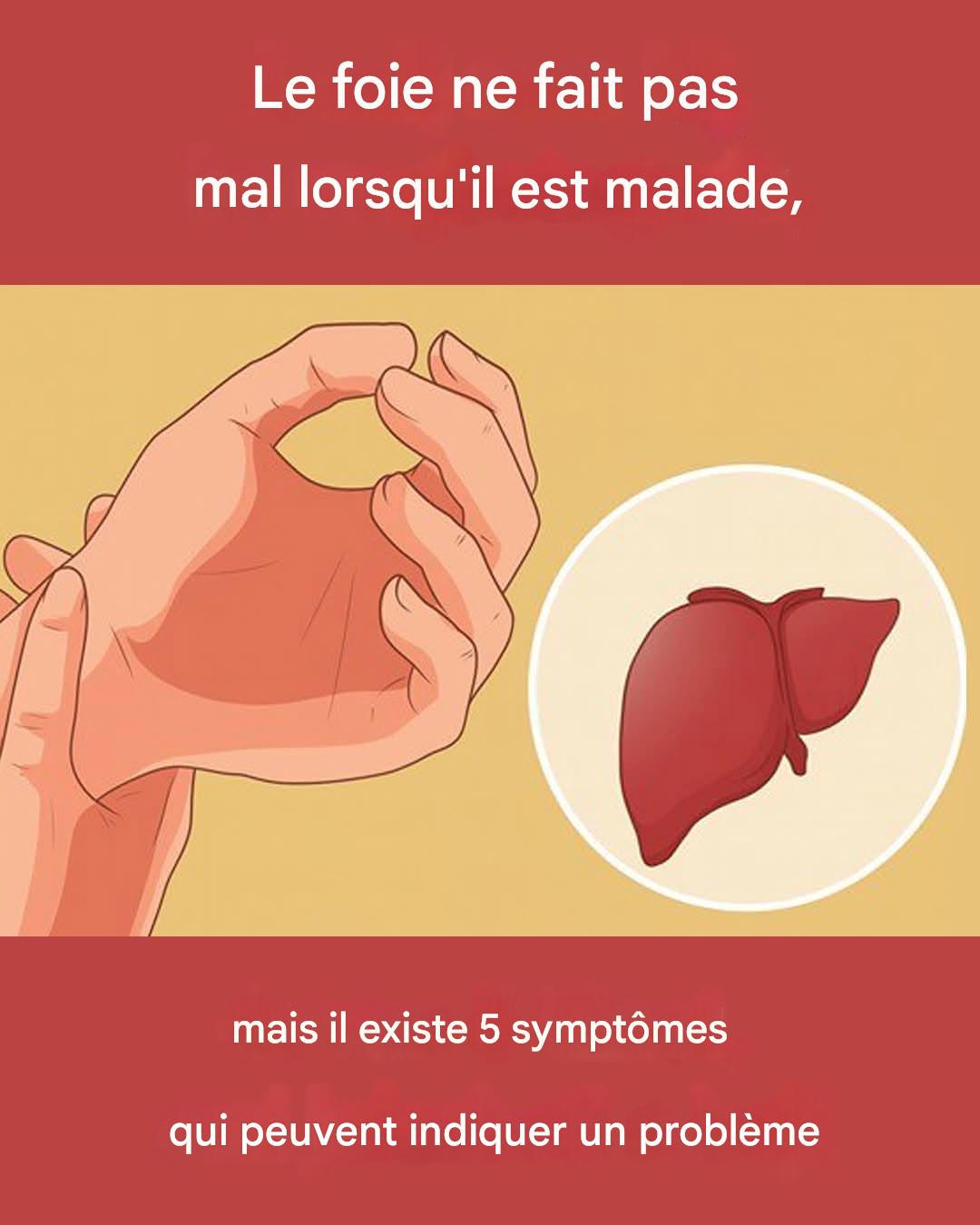 Le foie ne provoque pas de douleur lorsqu’il est malade, mais il existe 5 symptômes qui peuvent indiquer un problème.