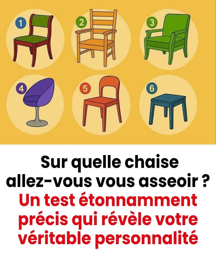 Sur quelle chaise vous assiérez-vous ? Un test étonnamment précis qui révèle votre vraie personnalité