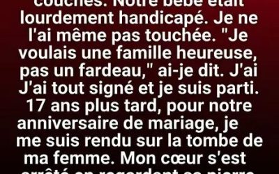 Dix-sept ans plus tard, je reviens demander pardon