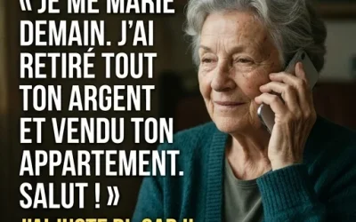 Mon fils a appelé : « Maman, je me marie demain, j’ai retiré tout ton argent et j’ai vendu ton appartement. »