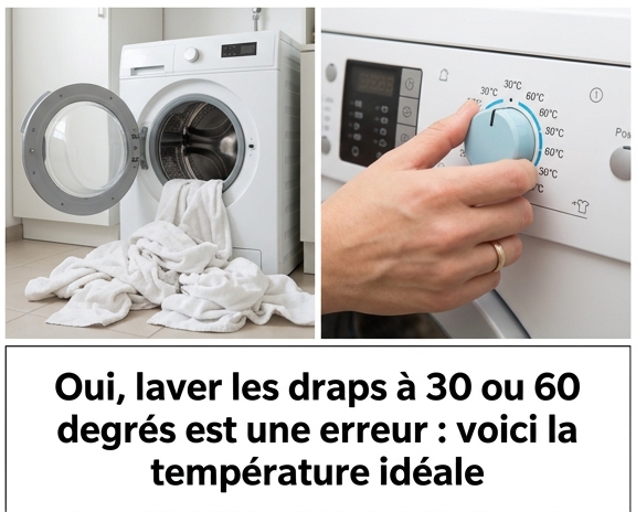 Oui, laver les draps à 30 et 60 degrés est une erreur : voici la température correcte ⬇️⬇️⬇