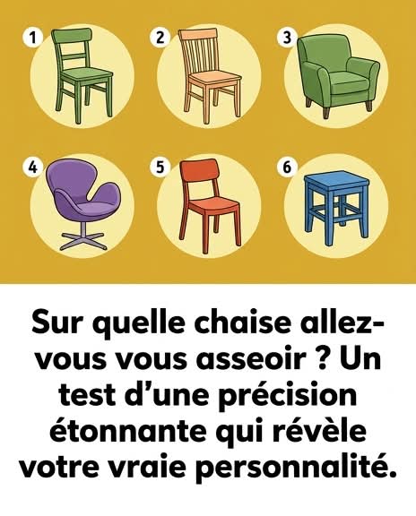 Sur quelle chaise vous assiériez-vous ? Découvrez ce que cela révèle de votre personnalité