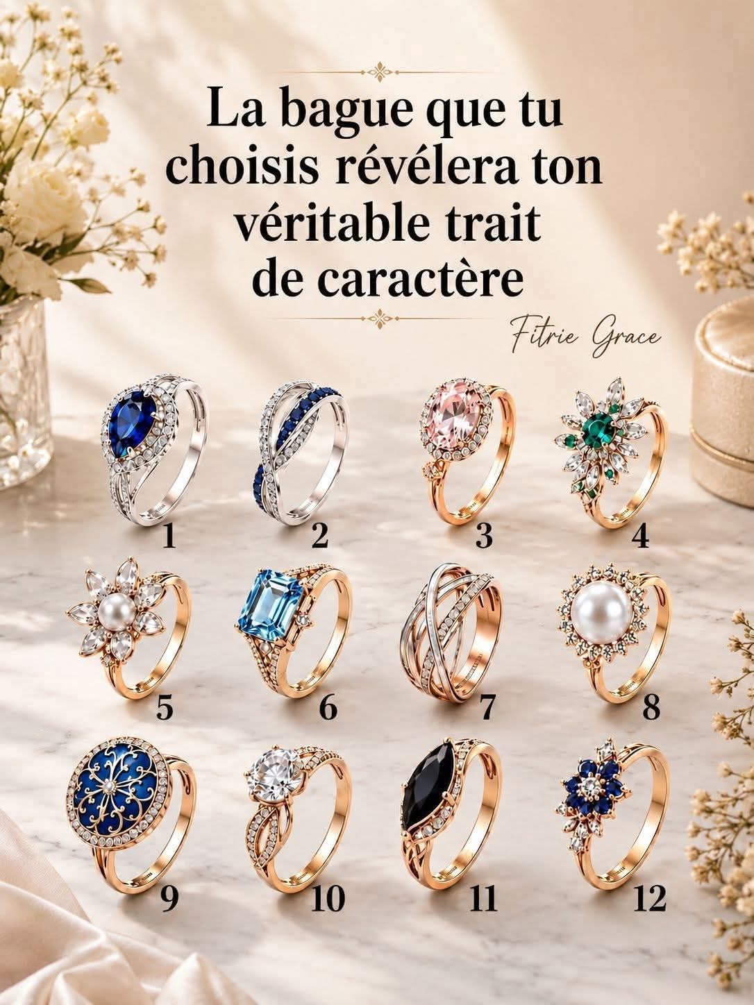 La bague que vous choisissez révélera votre véritable trait de caractère