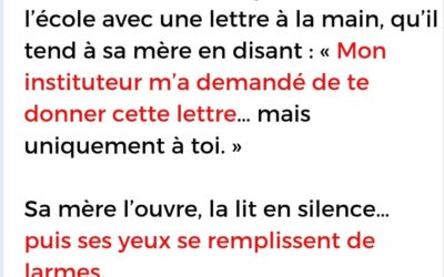 Voilà une petite histoire vraie..