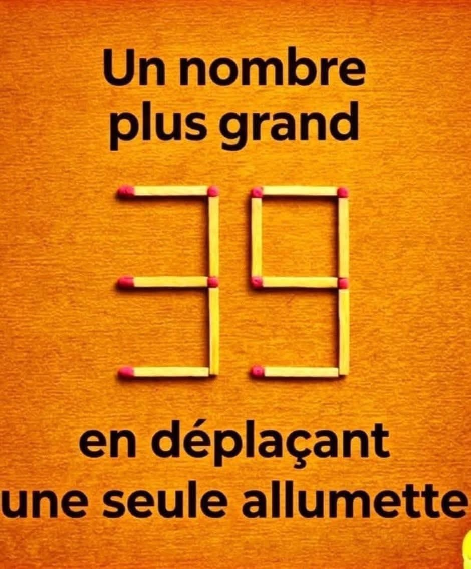 Énigme des allumettes : Trouver un nombre plus grand que 39