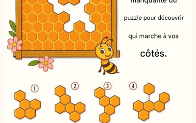 Trouvez le morceau de nid d’abeille manquant pour savoir qui marche à vos côtés