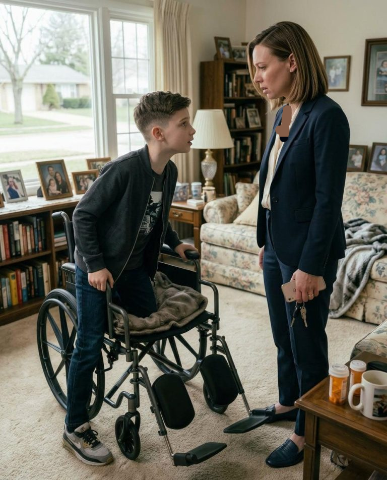 Mon mari m’a laissée à la maison avec son fils « paralysé ». Dès que sa voiture a disparu dans l’allée, il s’est levé de son fauteuil roulant et a