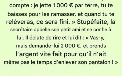 Un employeur demande à la secrétaire de faire… (1 / 2)