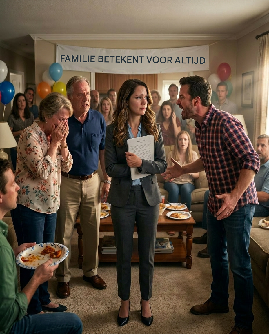 Je suis rentrée plus tôt que prévu d’un atelier médical et j’ai trouvé 92 membres de ma famille chez moi, sous une banderole où l’on pouvait lire « LA FAMILLE, C’EST POUR TOUJOURS ». Je n’ai pas dit un mot, mais ce que j’ai fait ensuite a valu à mon frère 105 appels deux semaines plus tard…