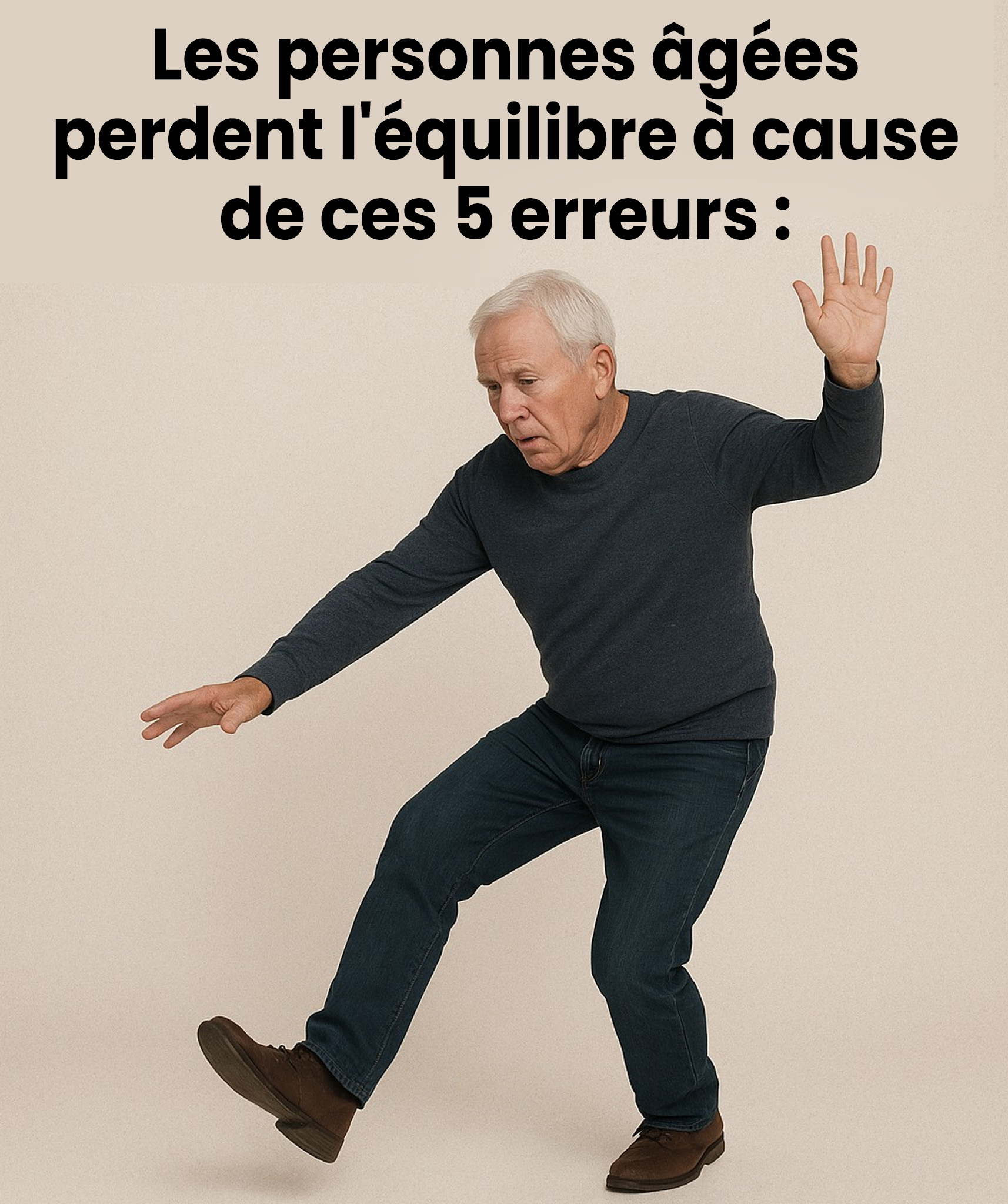 Les personnes âgées perdent l’équilibre à cause de ces 5 erreurs ! Évitez-les dès absolument.Voir plus