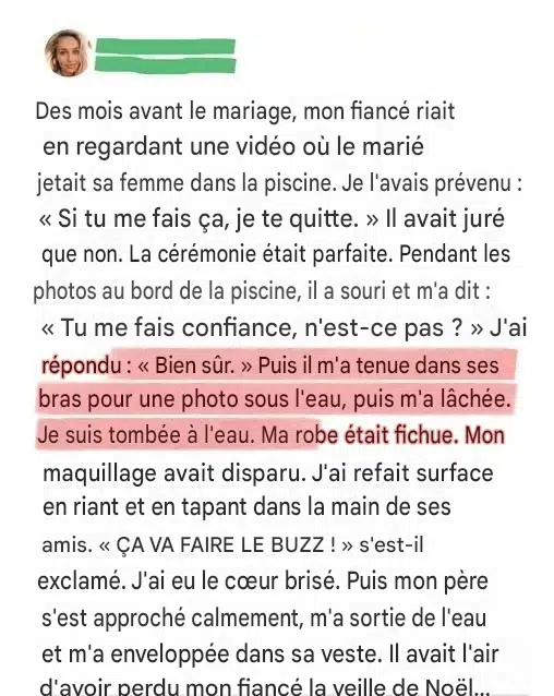 Mon fiancé m’a jetée dans la piscine pour rire pendant notre séance photo de mariage – la réaction de mon père a surpris tout le monde