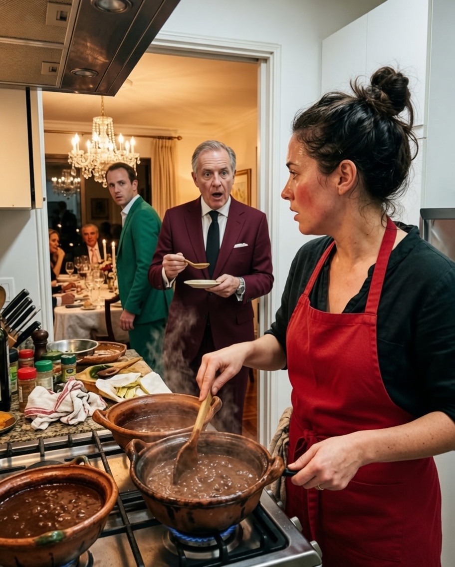 Son mari l’a cachée dans la cuisine pour éviter l’embarras, mais une simple bouchée de sa nourriture a changé leurs destins à jamais.