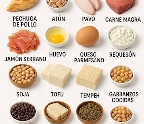 20 alimentos más altos en proteína, organizados aproximadamente por densidad proteica (gramos de proteína por 100 g de alimento), teniendo en cuenta tanto fuentes animales como vegetales…Ver más