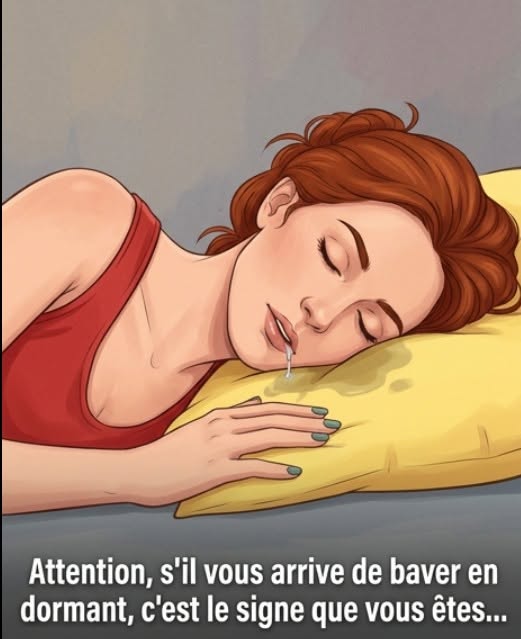 Si vous bavez la nuit en dormant, c’est un signe que votre corps vous envoi