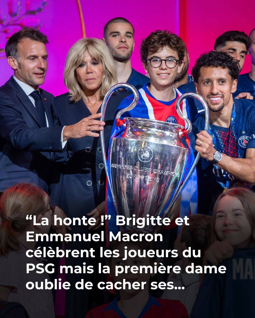 Brigitte et Emmanuel Macron célèbrent les joueurs du PSG : ambiance festive à l’Élysée !