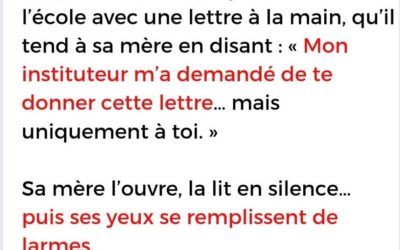Voilà une petite histoire vraie..