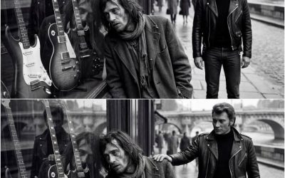 Un sans abri fredonnait Que je t’aime près d’une vieille guitare — Johnny Hallyday à tout entendu