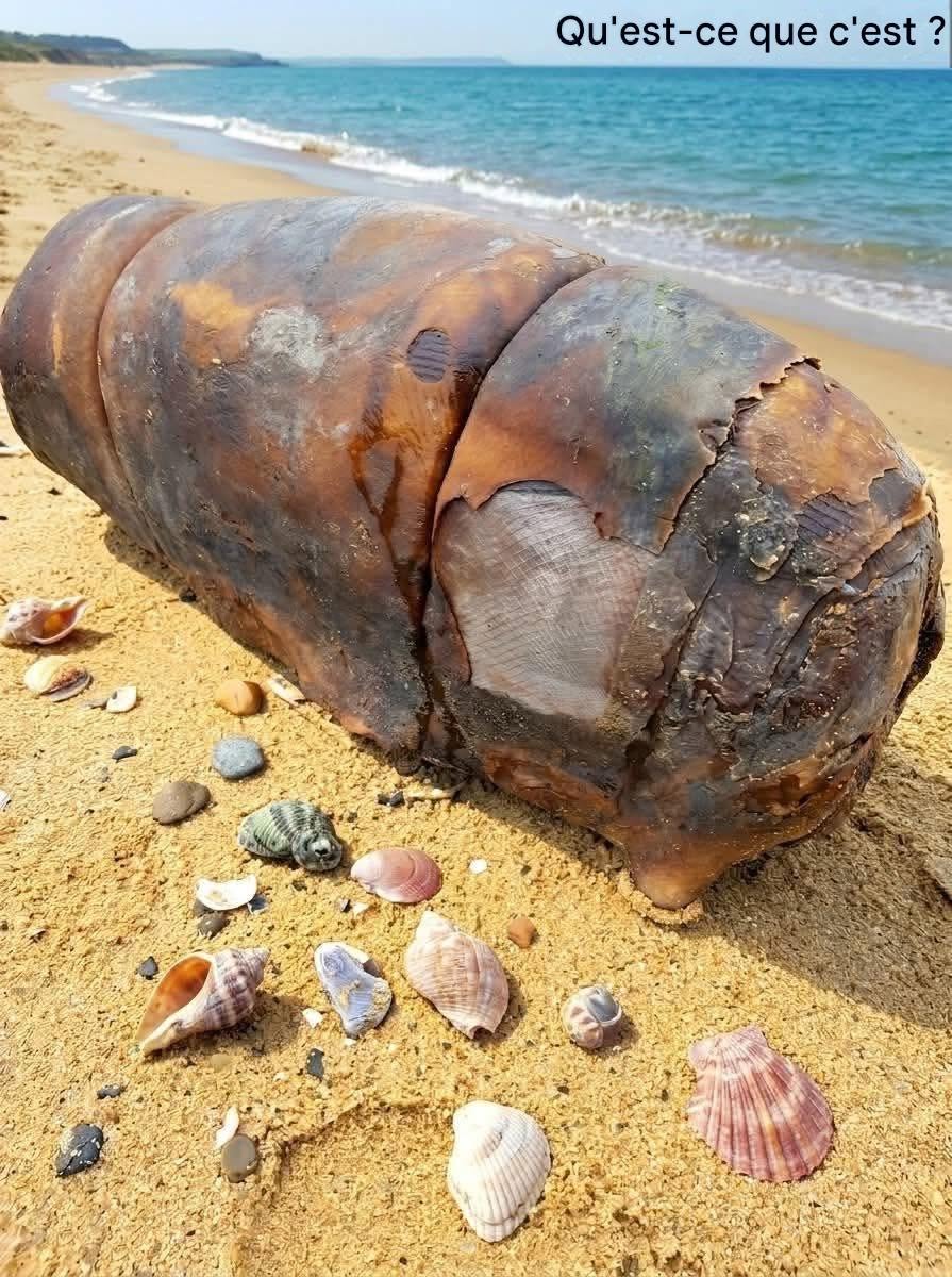 Je marchais le long de la plage quand je suis soudainement tombé sur cet étrange objet — je le fixe depuis une heure et je n’arrive toujours pas à comprendre ce que c’est…