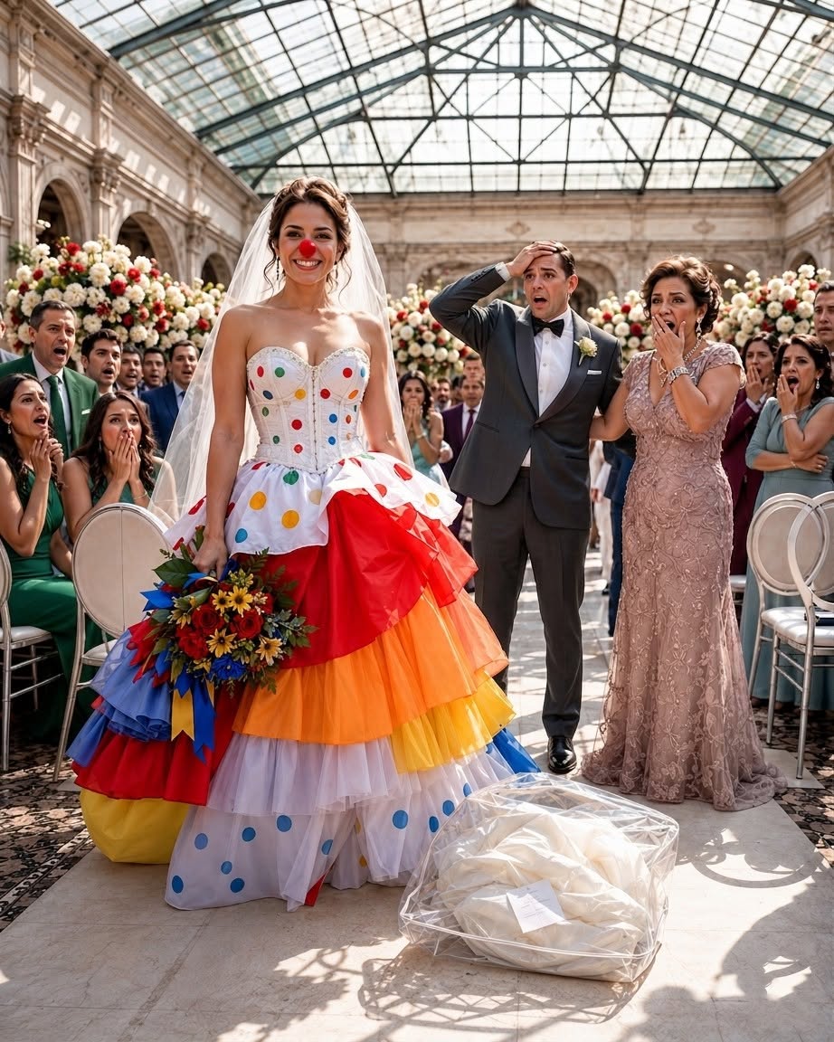 Ma belle-mère a caché ma robe de mariée et m’a laissé un costume de clown accompagné d’un mot disant : « Reste à ta place » ; devant 200 invités, je l’ai enfilé, j’ai pris la main de mon père et j’ai remonté l’allée.