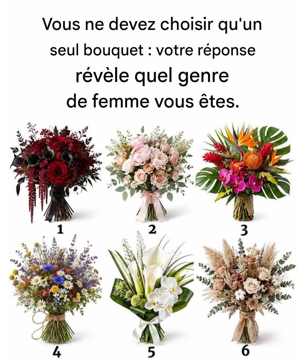 Vous ne devez choisir qu’un seul bouquet : votre réponse révèle quel genre de femme vous êtes.