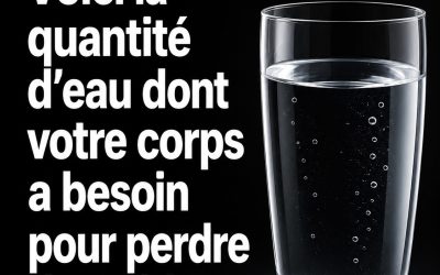 Voici combien d’eau votre corps a besoin pour perdre du poids