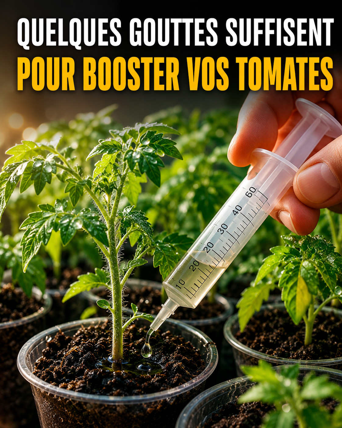 Quelques gouttes suffisent pour stimuler la croissance des plants de tomates ! Le secret du jardinage bio
