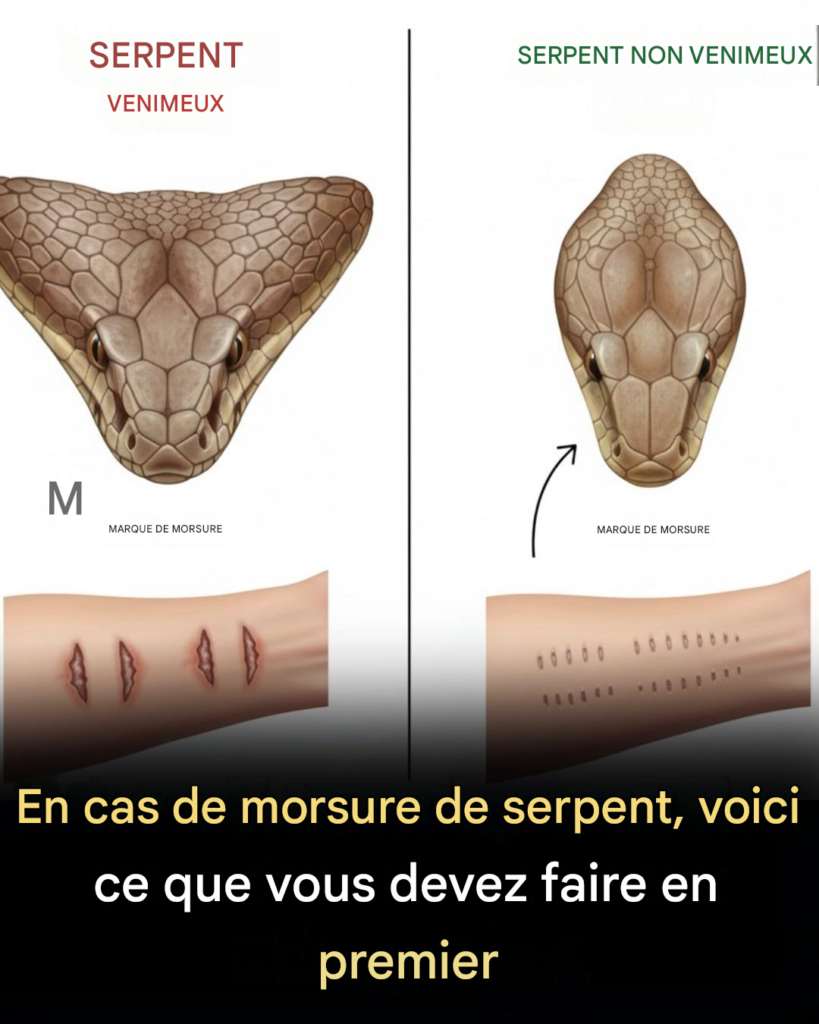 En cas de morsure de serpent, voici les premières choses à faire. voir les commentaires