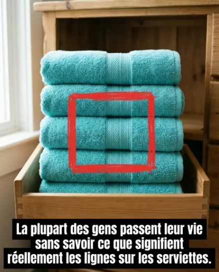 La plupart des gens passent toute leur vie sans jamais comprendre ce que signifient réellement les rayures sur les serviettes