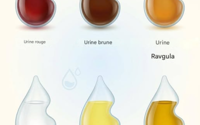 N’ignorez pas ce signe ! A4 Urine rouge Urine brune Urine Ravgula Eau propre Urine Jaune clair Urine Jaune foncé Urine