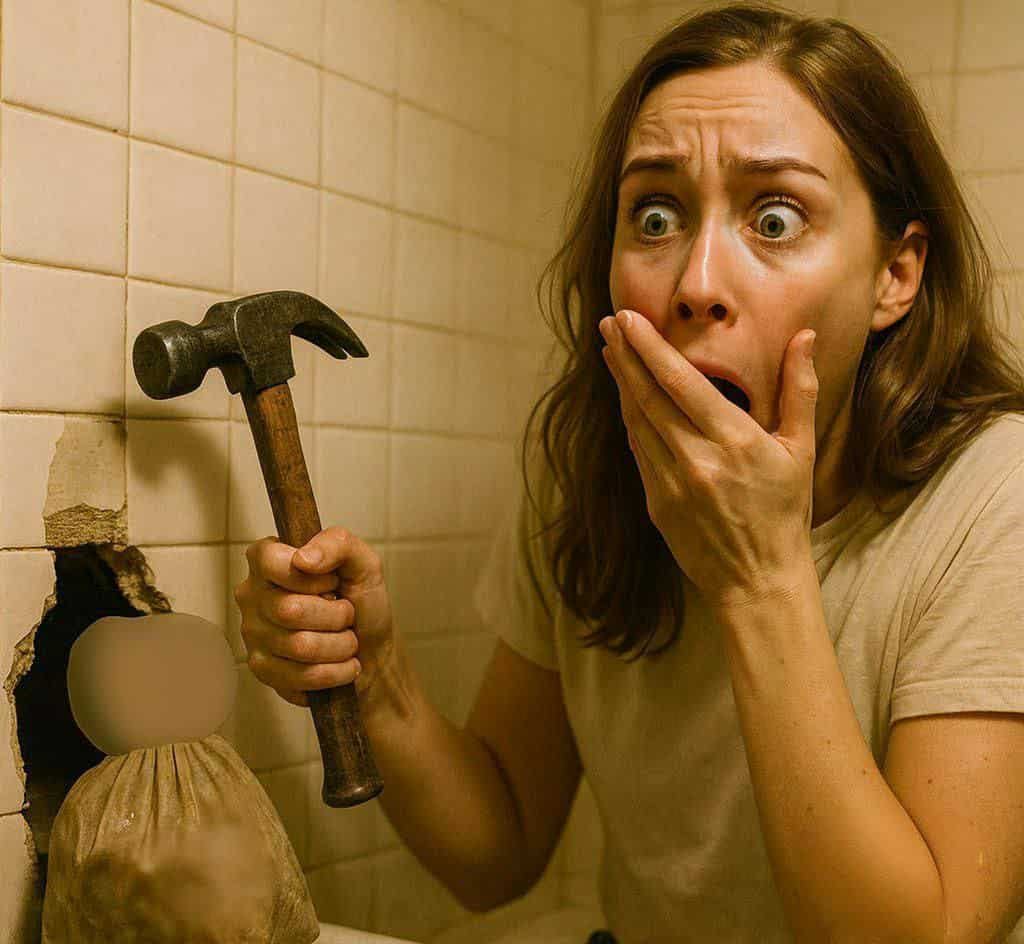 Pendant que mon mari était absent, mon beau-père m’a demandé de prendre un marteau et de casser le carrelage derrière les toilettes. Derrière ce mur, j’ai découvert une cavité… et à l’intérieur, quelque chose d’absolument terrifiant. 😱😱 Je me trouvais dans la cuisine, en train de laver la vaisselle. Mon fils jouait chez les voisins, et mon mari était sorti faire quelques courses. Tout semblait banal, une soirée ordinaire. Mais soudain, j’ai senti une présence dans mon dos. Je me suis retournée — c’était mon beau-père. Son visage était tendu, son regard perçant et inquiet. « Il faut qu’on parle, » murmura-t-il d’une voix si basse que le bruit de l’eau couvrait presque ses mots. « Qu’est-ce qui se passe ? » demandai-je, inquiète, en essuyant mes mains sur une serviette. Il s’est approché de moi, très près, et a soufflé à mon oreille : « Tant que ton fils n’est pas là… prends un marteau et brise le carrelage derrière les toilettes. Personne ne doit savoir. » J’ai ri nerveusement, pensant qu’il avait perdu la tête. « Mais enfin, pourquoi abîmer le mur ? On veut vendre la maison bientôt… » Il m’a coupée net, serrant mes doigts avec une force surprenante pour son âge : « Ton mari te trompe. La vérité est là. 😲 » Il y avait dans ses yeux une peur sincère — une peur viscérale, presque désespérée. Cette expression m’a glacée. Je voulais oublier cette conversation absurde, mais son regard me hantait. Une demi-heure plus tard, j’étais dans la salle de bain. La maison était silencieuse. J’ai fermé la porte à clé, pris le marteau du placard, et suis restée un long moment immobile devant le mur. Les carreaux blancs, posés de la main même de mon mari, luisaient sous la lumière. « Casser ça ? Et si ce n’était qu’un délire de vieil homme ? » Pourtant, ma main s’est levée d’elle-même. Le premier coup fut léger : une fissure apparut. Le second, plus fort : un éclat tomba sur le carrelage dans un bruit sourd. J’ai retenu mon souffle et pointé la lampe de mon téléphone. Derrière le mur, un trou noir. Et dans ce trou… quelque chose. Mes doigts tremblaient. J’ai glissé la main à l’intérieur et senti un sac froissé. Mon cœur battait si fort que j’avais la tête qui tournait. Je l’ai tiré doucement. Un vieux sac plastique jauni par le temps, apparemment anodin. Mais quand je l’ai ouvert… j’ai porté ma main à ma bouche pour ne pas hurler d’horreur. 😱😱👇 Voir moins
