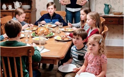 Quand je suis arrivé chez mes parents, mes enfants étaient assis dans un coin avec…