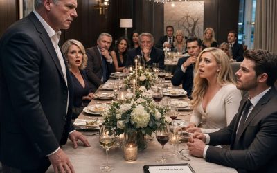 Lors du dîner de fiançailles, la petite amie de mon fils a menacé de me dénoncer si je ne lui donnais pas 200 000 dollars. Je n’ai pas discuté. Je suis simplement retourné à table et j’ai posé deux choses devant elle.