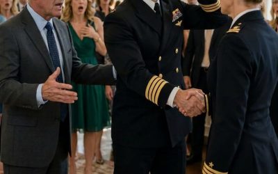 Mon père disait que c’était gênant de me présenter au fiancé de ma sœur, un commandant des Navy SEAL, mais quand il m’a serré la main, a reculé et m’a saluée en disant « amiral, madame », tout le monde s’est tu…
