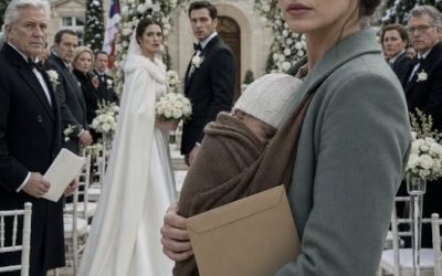 Six semaines après que Julian m’a laissée, moi et notre nouveau-né, dans une tempête de neige, je suis apparue à l’arrière de son nouveau mariage avec notre bébé endormi contre ma poitrine et une enveloppe scellée à la main.