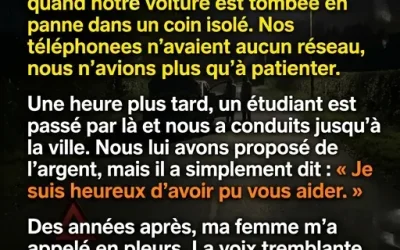 Il s’arrête pour aider un couple en panne au milieu de nulle part : neuf ans plus tard, leur rencontre change tout