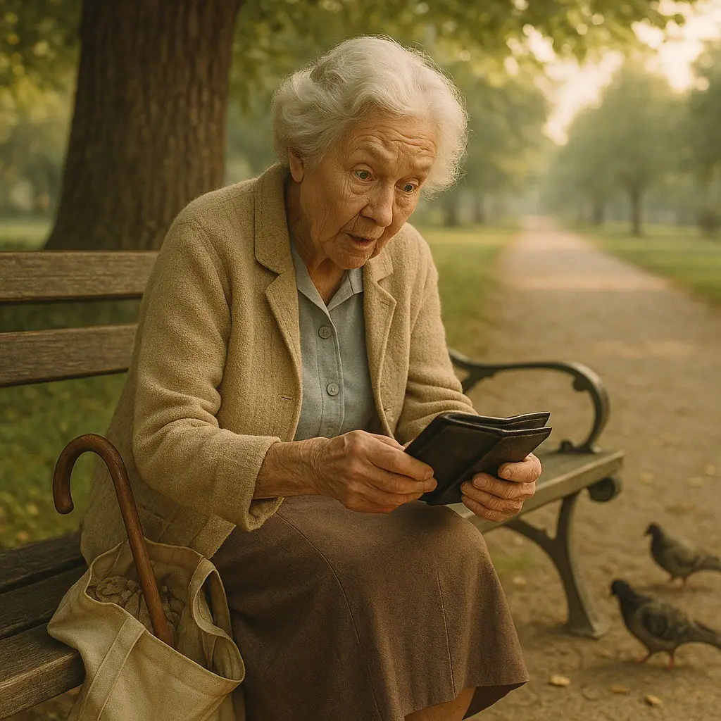 Une grand-mère trouve un portefeuille dans le parc : le propriétaire change sa vie à jamais