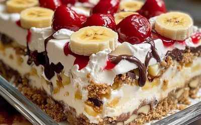 Gâteau Banane Split Sans Cuisson