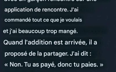 Un rendez-vous, une soirée, une leçon que je n’oublierai jamais
