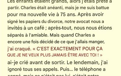Après 50 ans de mariage, j’ai demandé le divorce, et sa lettre m’a brisé le cœur.