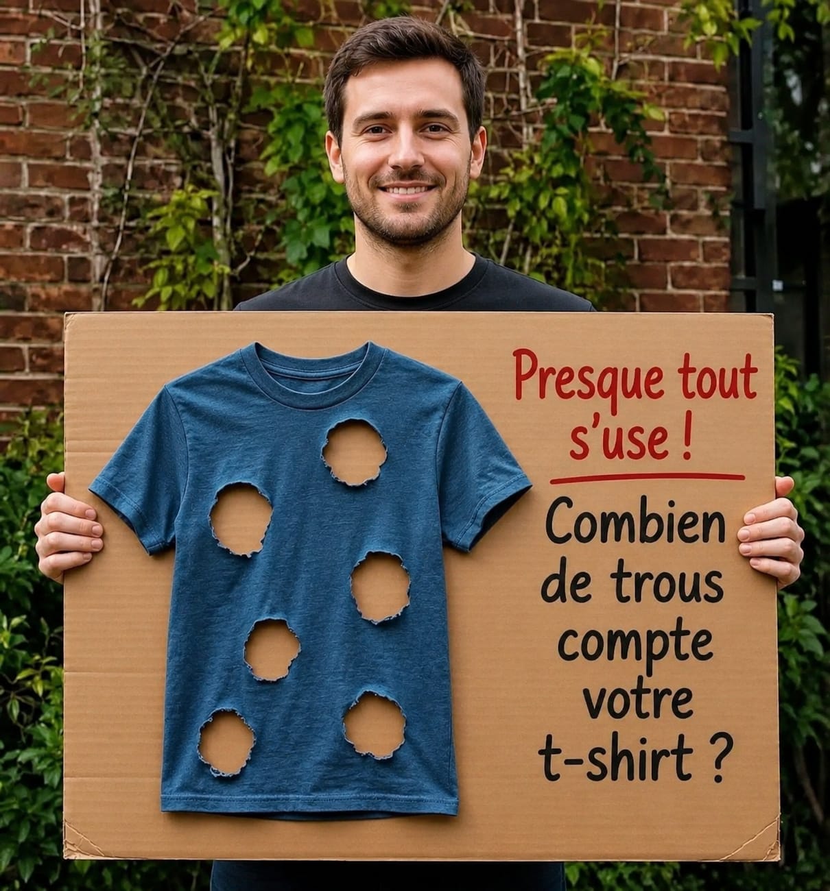 Regardez bien avant de répondre ! Combien de trous y a-t-il vraiment dans ce t-shirt ?