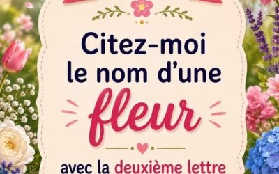 🌸 Jeu du prénom : quelle fleur correspond à la deuxième lettre de votre prénom ?voir le lien ci-dessous