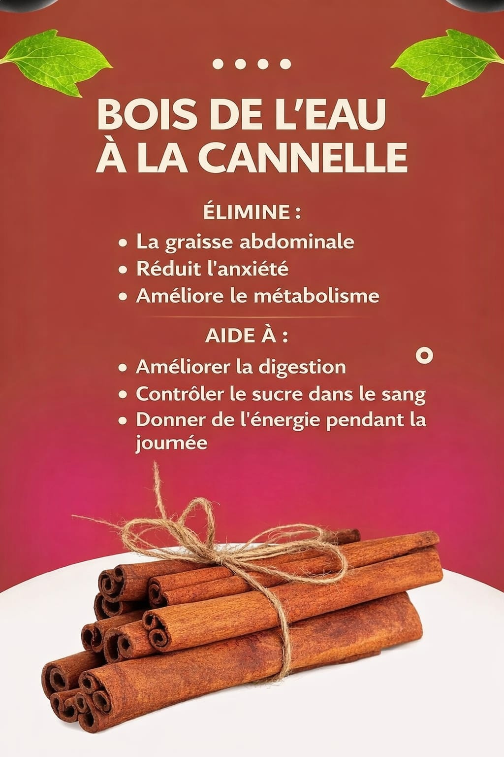 Vous devriez boire de l’eau à la cannelle… Voir plus