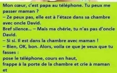 La blague du jour : maman et l’oncle David