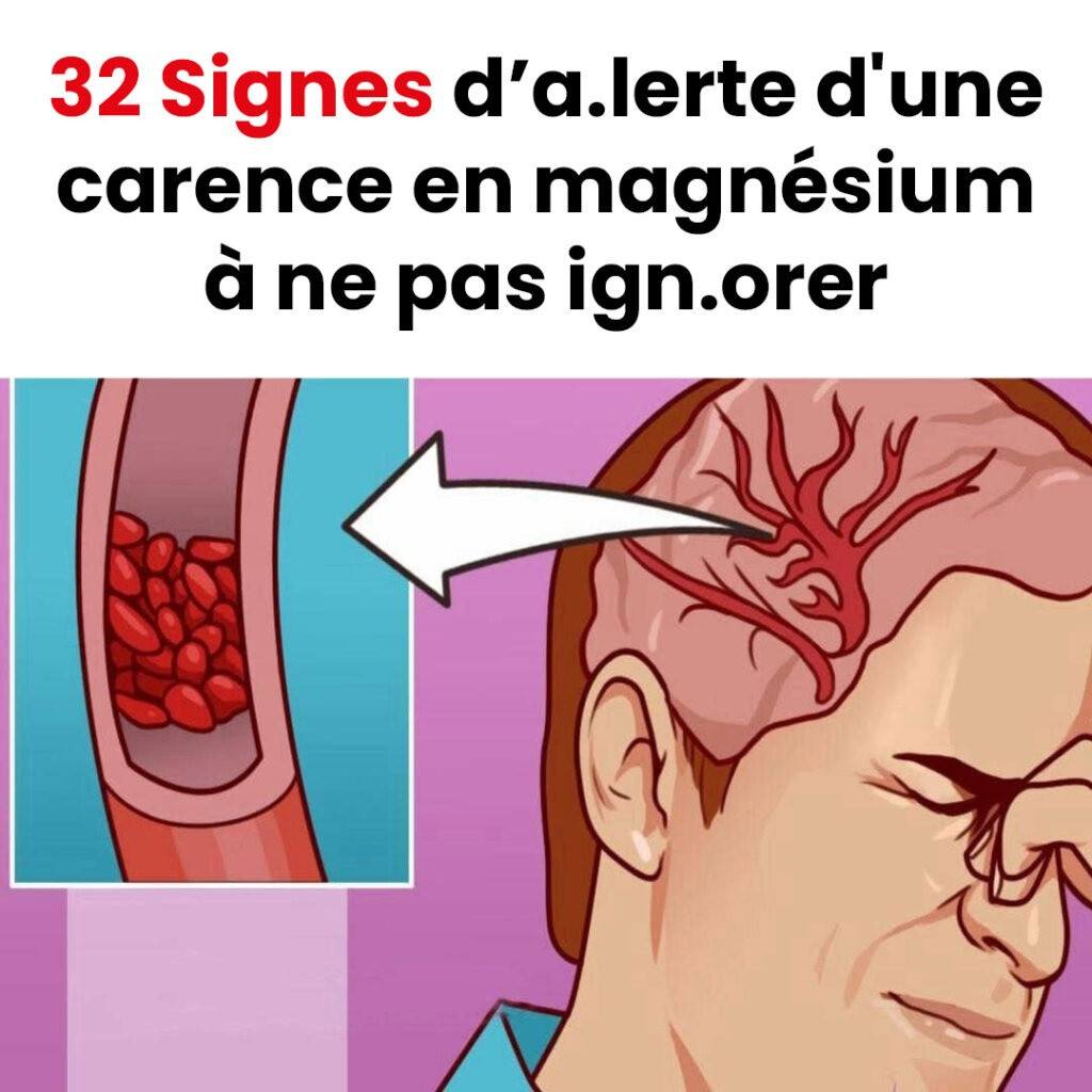 32 signes qui indiquent une carence en magnésium, et 23 aliments à consommer sans attendre